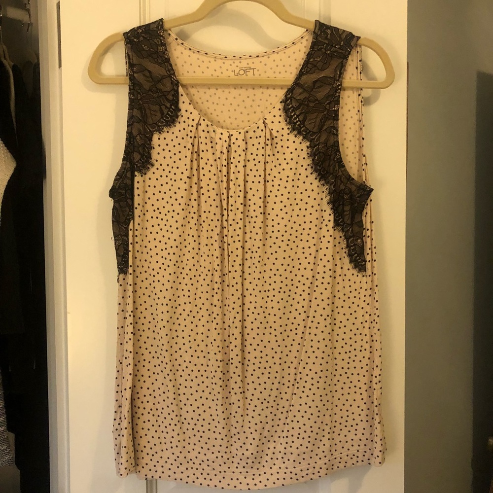 Polka dot lace blouse